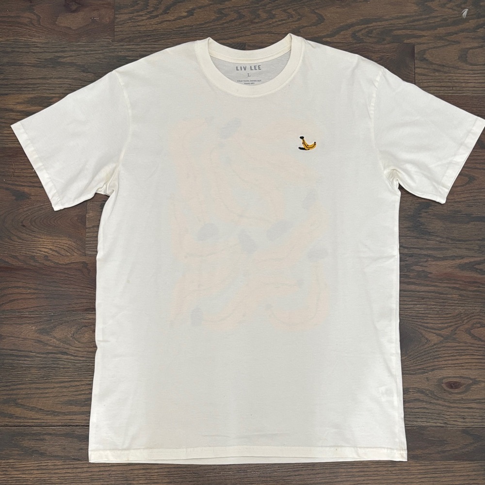 Liv Lee “Bananas” Graphic Tee - Cream, Unisex, Size Large